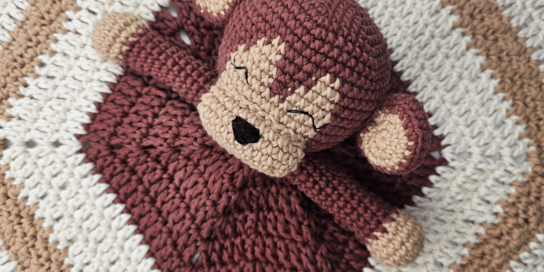 Free monkey lovey crochet pattern - Millie the Monkey lovey